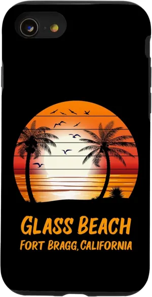 iPhone SE (2020) / 7 / 8 Glass Beach Fort Bragg California Vintage Sunset Retro Sun Case