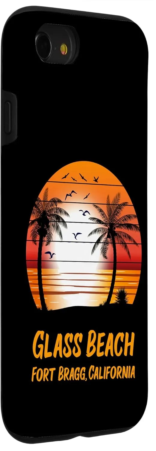 iPhone SE (2020) / 7 / 8 Glass Beach Fort Bragg California Vintage Sunset Retro Sun Case
