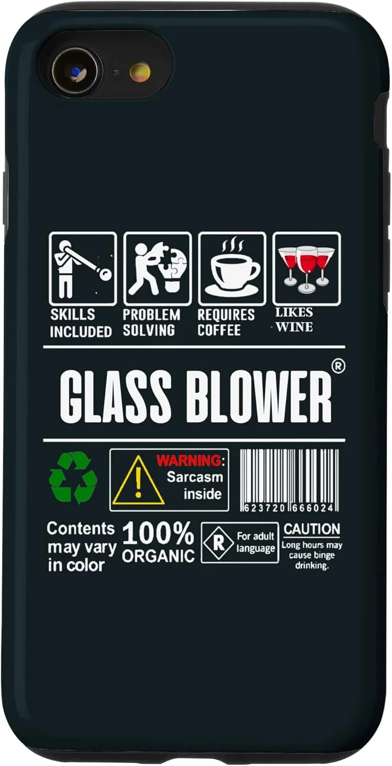 iPhone SE (2020) / 7 / 8 Glass Blower Job Description Label Coffee Wine Glass Blowing Case