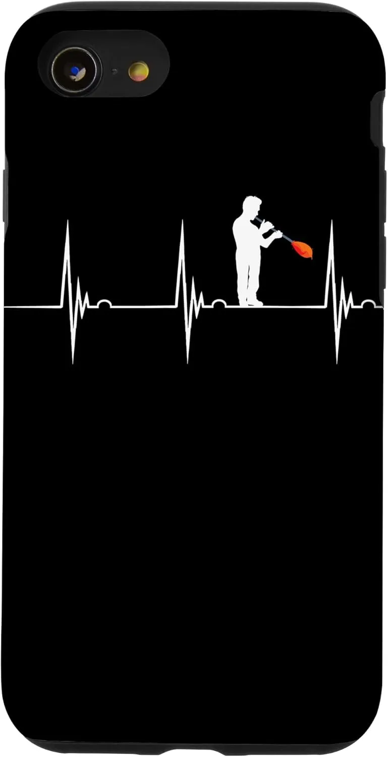 iPhone SE (2020) / 7 / 8 Glassblowing Art Heartbeat EKG Pulse Glassblower Blowpipe Case