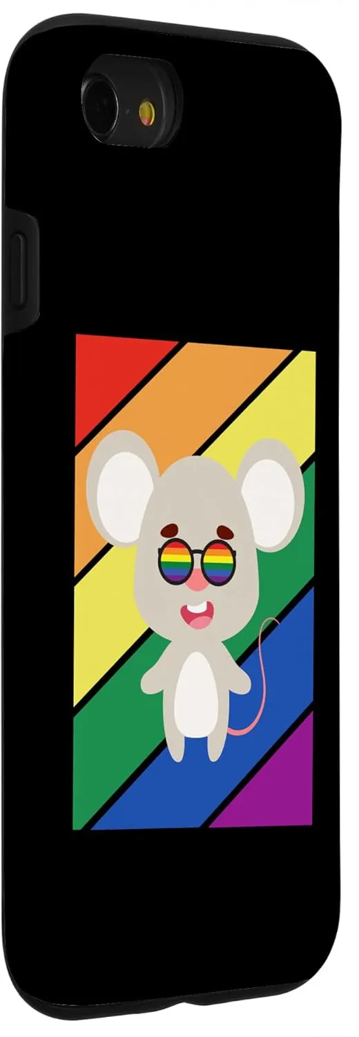 iPhone SE (2020) / 7 / 8 LGBTQ Flag Gay Pride Month Rainbow Mice LGBT Glasses Case