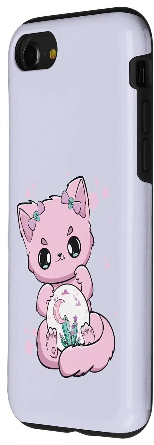 iPhone SE (2020) / 7 / 8 Pastel Goth Cat With Glass Ball Yami Kawaii Case