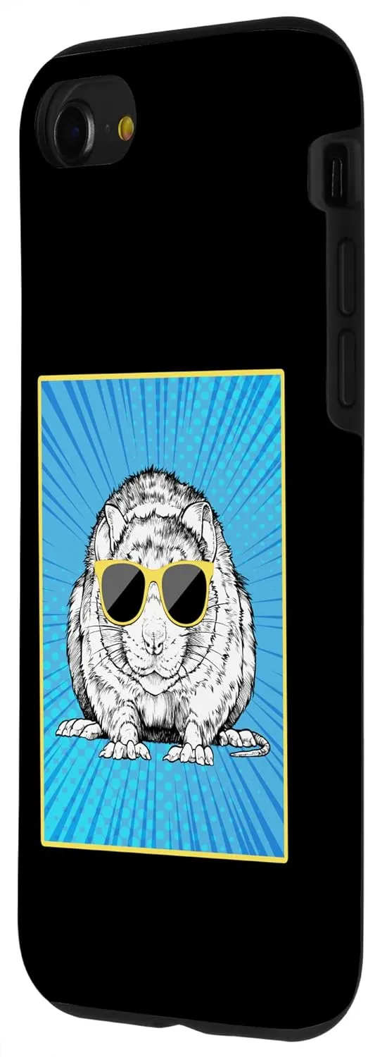iPhone SE (2020) / 7 / 8 Rat Portrait Pop Art Animal with Sunglasses Case