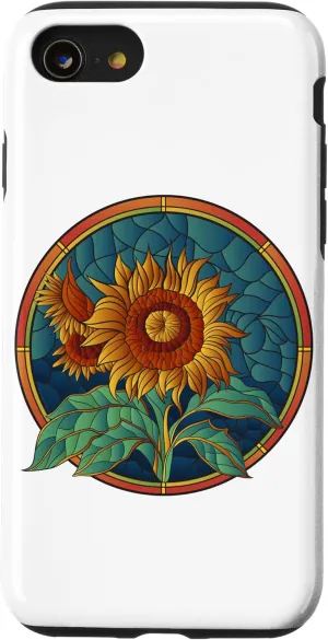 iPhone SE (2020) / 7 / 8 Stained Glass Art Sunflower Colorful Glasswork Design Case