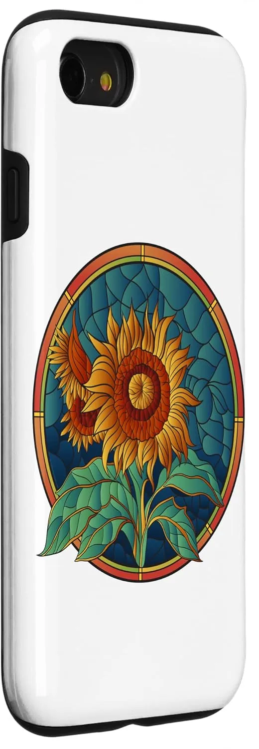 iPhone SE (2020) / 7 / 8 Stained Glass Art Sunflower Colorful Glasswork Design Case