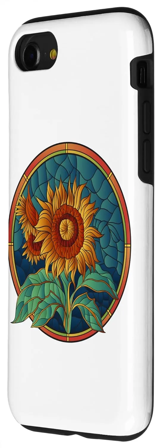 iPhone SE (2020) / 7 / 8 Stained Glass Art Sunflower Colorful Glasswork Design Case