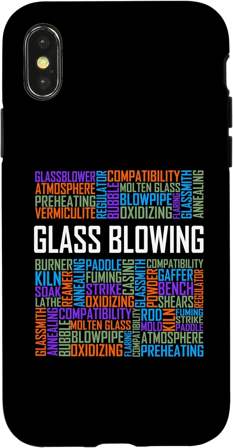 iPhone X/XS Glass Blowing Words Glassblowing Lover Blower Glassmith Art Case