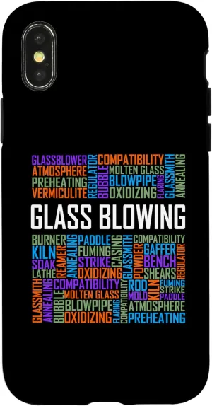 iPhone X/XS Glass Blowing Words Glassblowing Lover Blower Glassmith Art Case