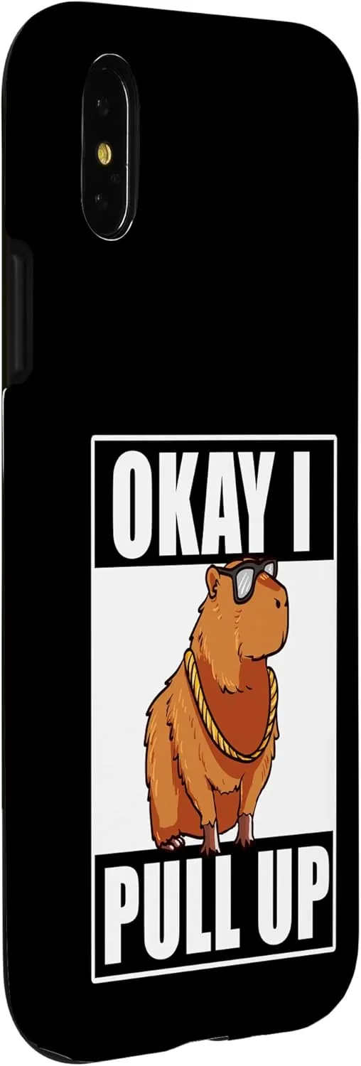 iPhone X/XS Ok I Pull Up Funny Cool Capybara With Glasses Dank Meme Case