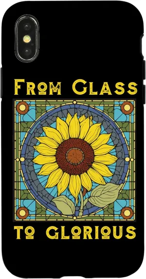 iPhone X/XS Stained Glass Art Sunflower Colorful Glasswork Design Case