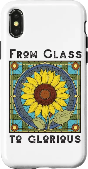 iPhone X/XS Stained Glass Art Sunflower Colorful Glasswork Design Case