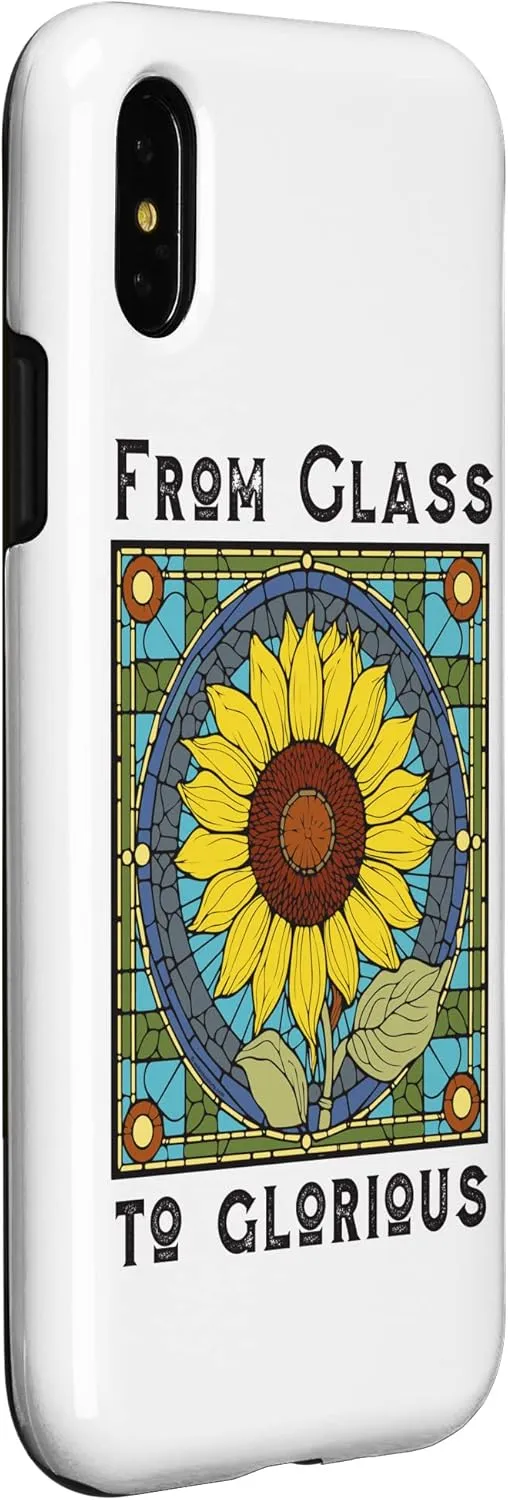 iPhone X/XS Stained Glass Art Sunflower Colorful Glasswork Design Case