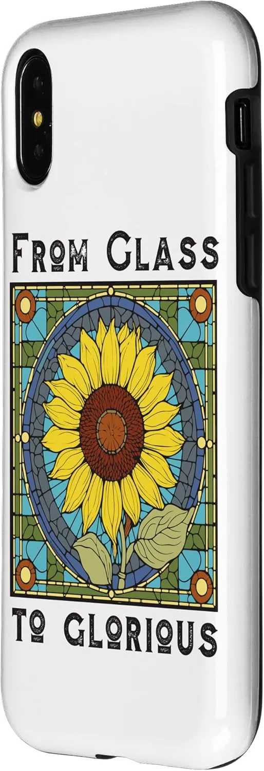 iPhone X/XS Stained Glass Art Sunflower Colorful Glasswork Design Case