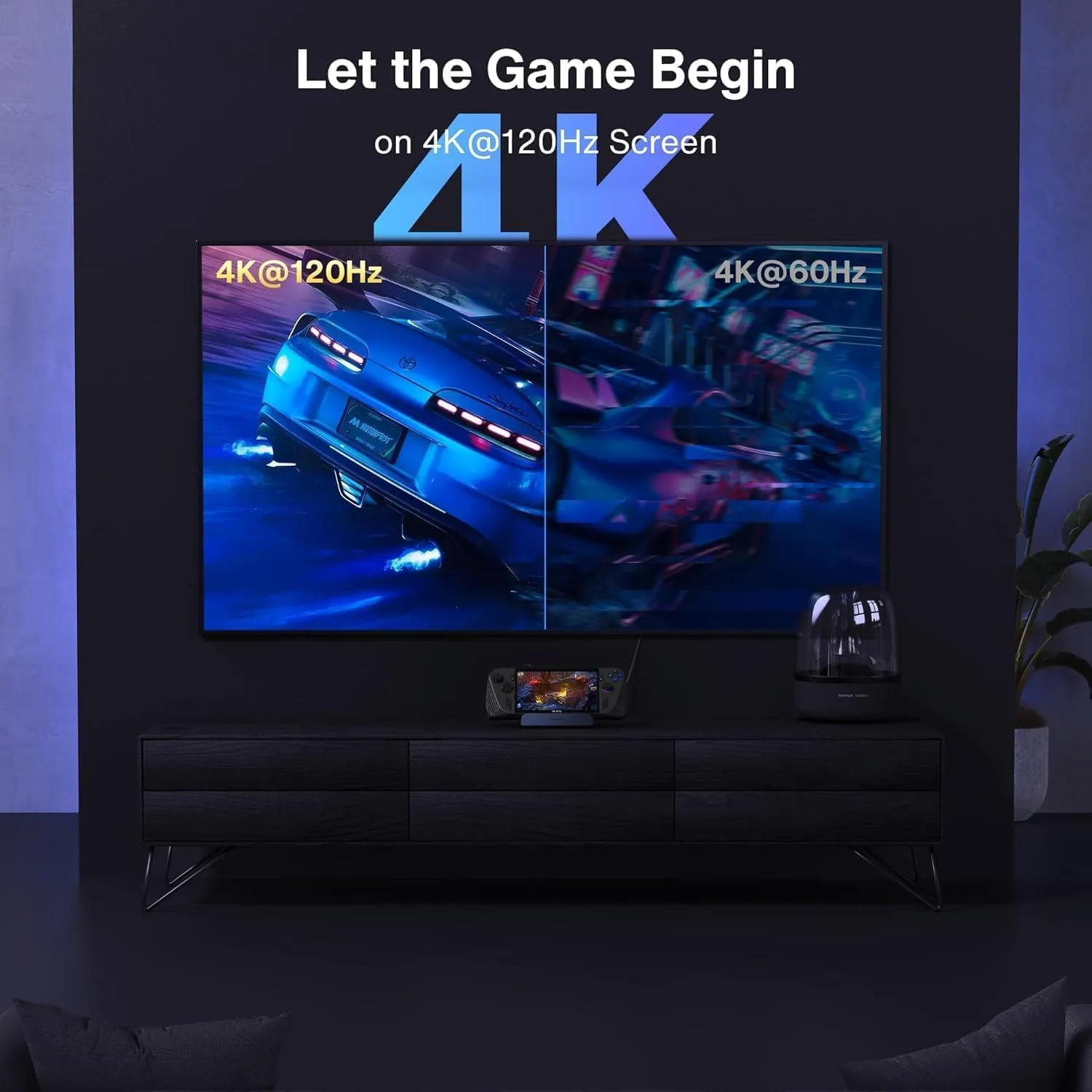 iVANKY 8-in-1 Docking Station 4K@120Hz for ASUS ROG Ally X/Valve Steam Deck OLED/Lenovo Legion Go/MSI Claw, ROG Alloy/Stream Deck Dock Hub with HDMI, 1Gbps Ethernet, 3*USB-A 3.0, 100W USB-C Charge