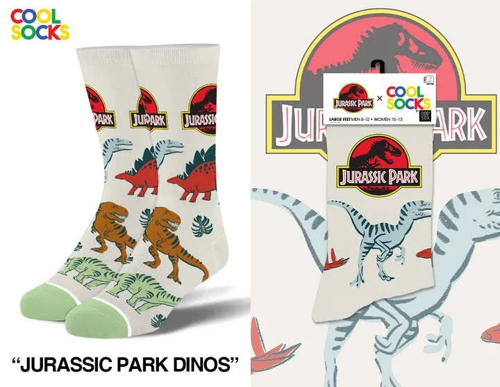 Jurassic Park Dinos - Mens Crew Socks