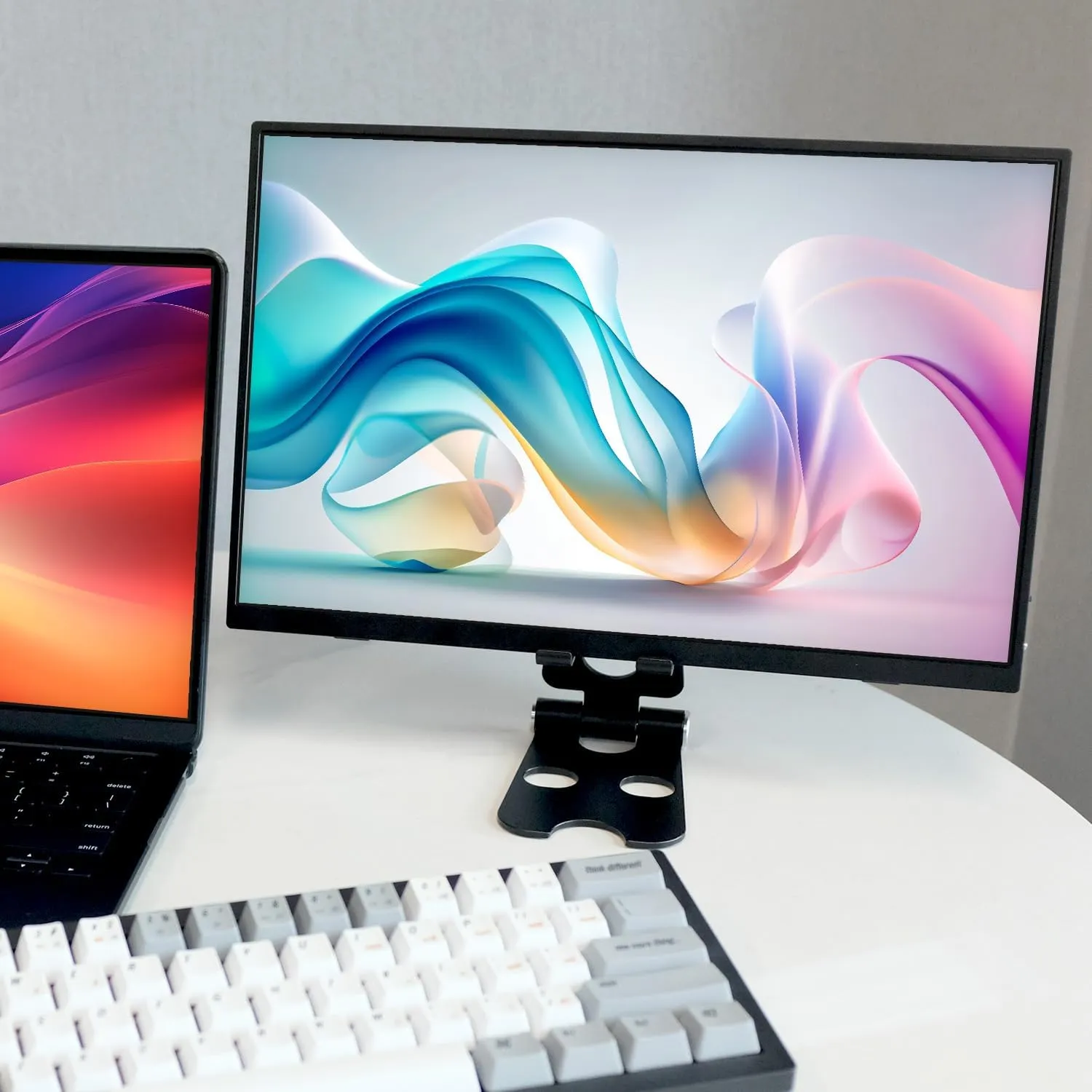Kado Aluminum Alloy Tablet Stand for Portable Monitor Up to 16", Foldable iPad Stand Holder Adjustable, Computer Office Desk Accessories for Kindle, Switch, iPad Pro/Air/Mini, iPhone Pro/Max/Plus