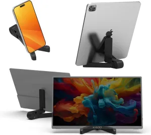 Kado Tablet Stand for Portable Monitor, Adjustable Tablet Holder Foldable, iPad Accessories for Office Compatible with Kindle, Switch, Surface Pro, iPad Pro/Air/Mini, iPhone Pro/Max/Plus