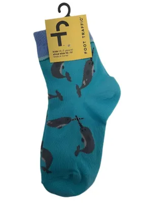 Kid's Socks Two Sizes available Blue Dolphin  6873K