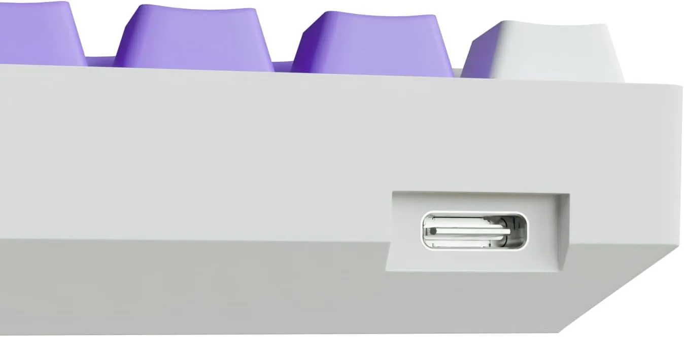 KRAKEN KEYBOARDS Purple Cloud Edition Kraken Pro 60 | White & Purple 60% HOT SWAPPABLE Mechanical Gaming Keyboard for Gaming On PC, Xbox, PlayStation & MAC (Purple Cloud | Silver Switches)