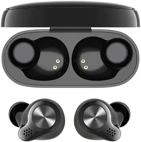 Lotus T1 True Wireless Bluetooth Earbuds with Microphone - in-Ear Bluetooth Headset Premium Sound with Deep Bass (Black)