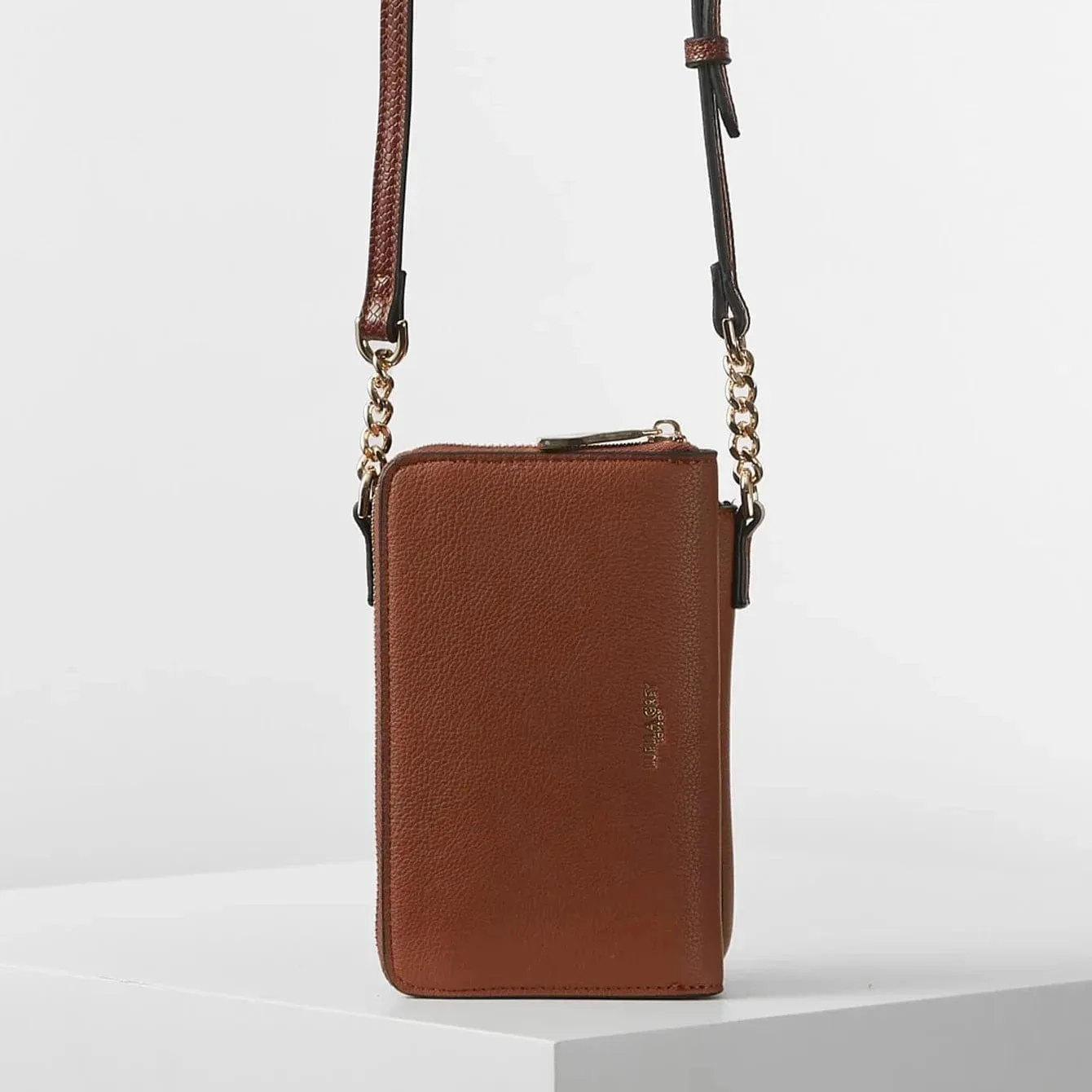 Luella Grey Zoe Conker Phone Bag in Brown