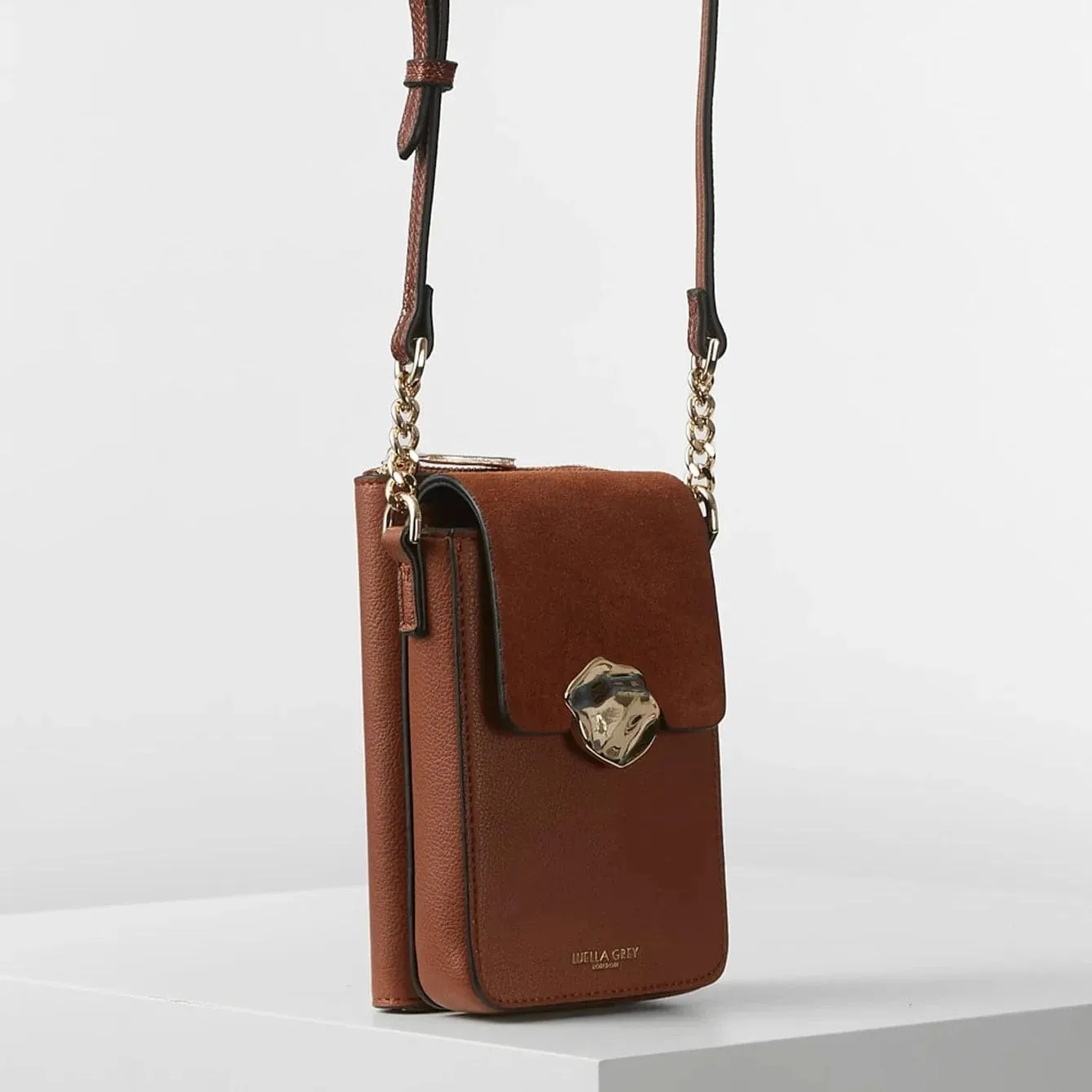 Luella Grey Zoe Conker Phone Bag in Brown