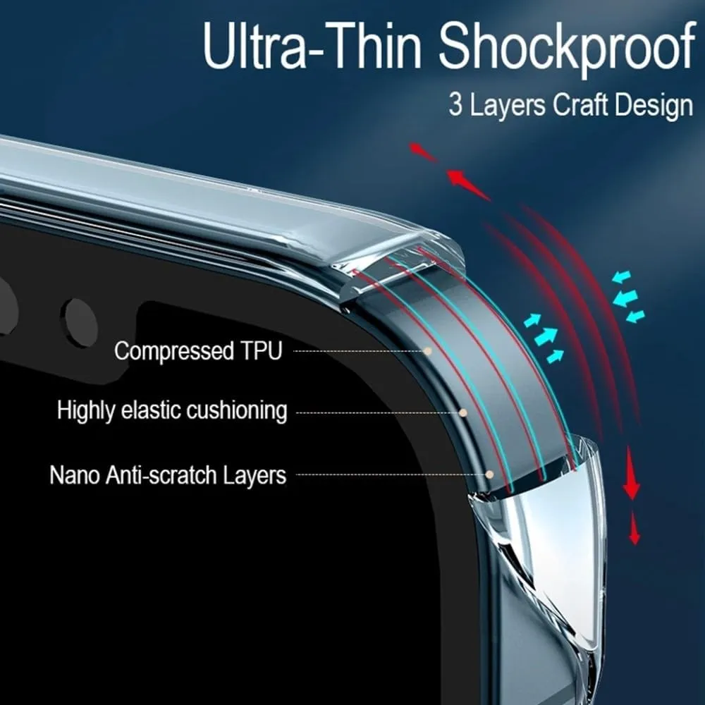 Luxury Frameless Transparent Case for iPhone 15 14 13 12 11 Pro X XR XS Max 7 8 Plus Mini Hard PC Shockproof Bumper Clear Cover,Transparent,for iPhone13