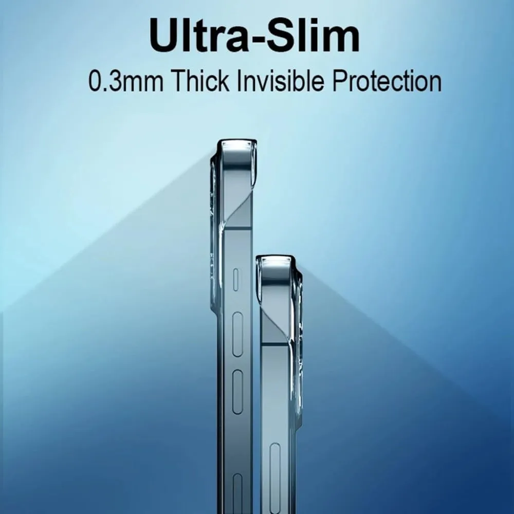 Luxury Frameless Transparent Case for iPhone 15 14 13 12 11 Pro X XR XS Max 7 8 Plus Mini Hard PC Shockproof Bumper Clear Cover,Transparent,for iPhone13