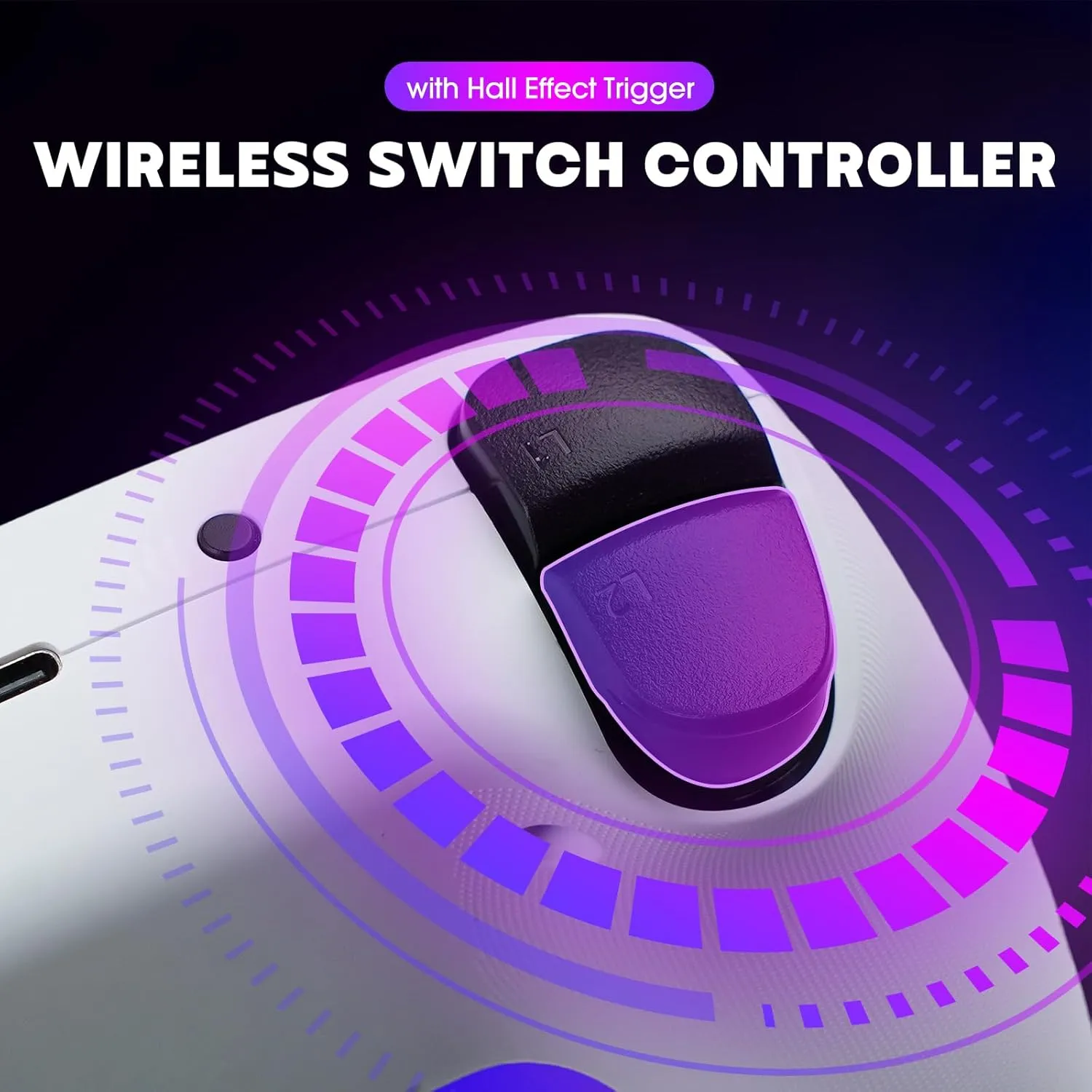 Lyvix Switch Pro Controller with Hall Effect Trigger, Wireless Switch Remote Compatible with Nintendo Switch/Lite/OLED/PC/IOS/Android/Steam, with RGB Light, Wake-up, Turbo Function