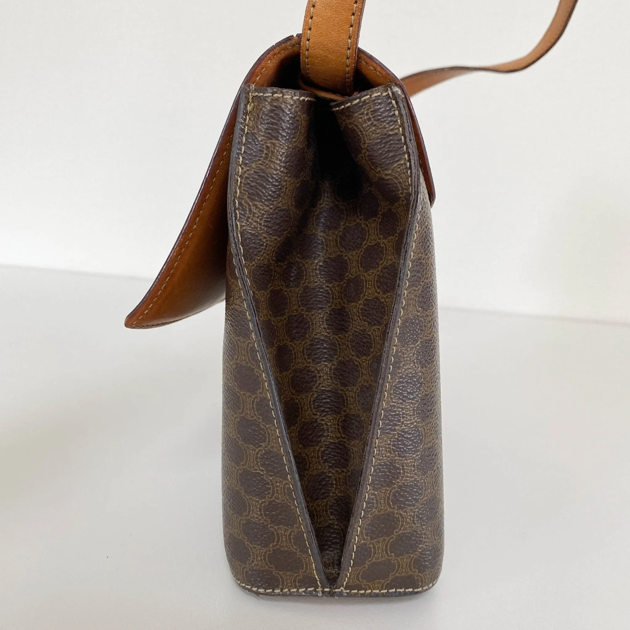 Macadam Triomphe Canvas Gold Ring Square Crossbody Bag
