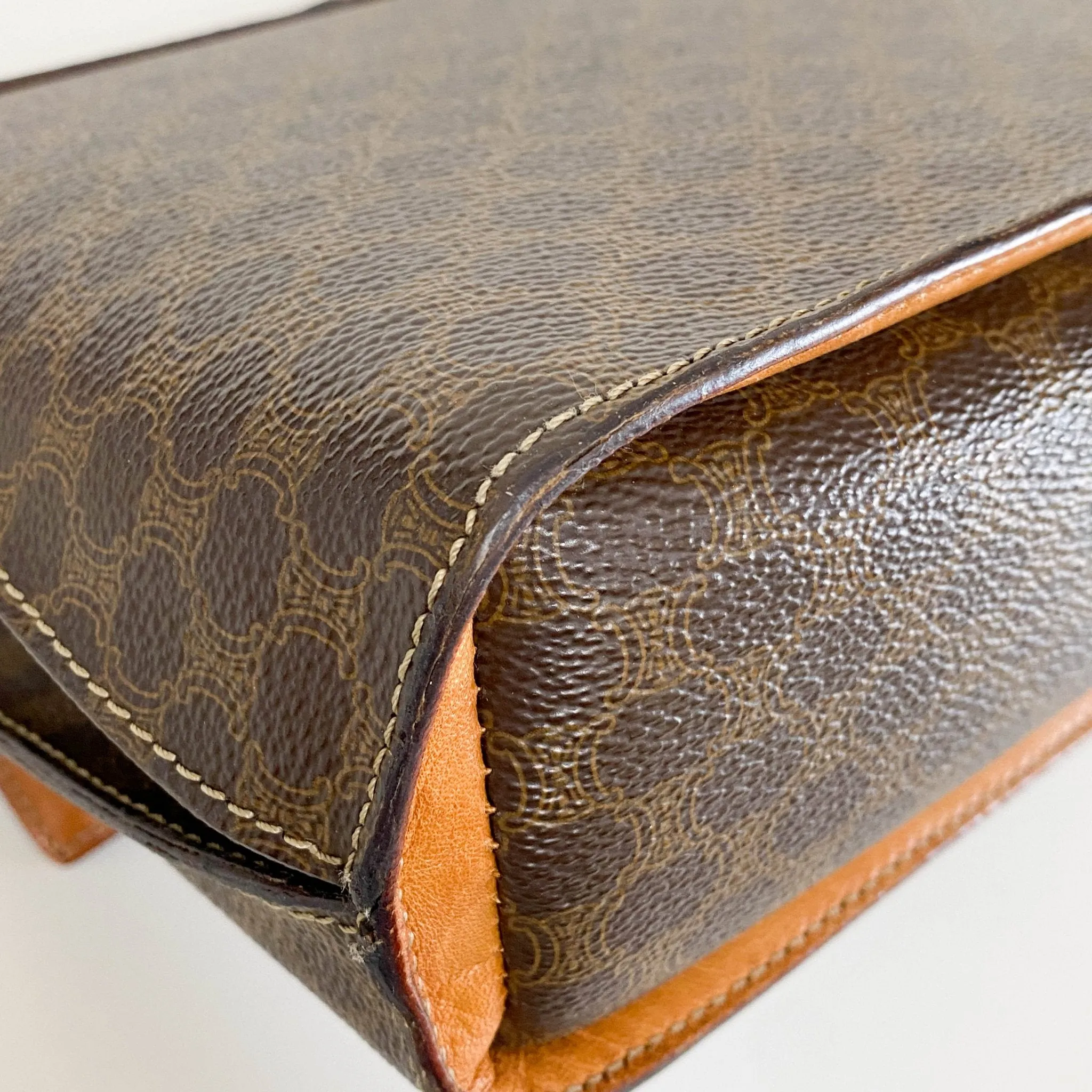 Macadam Triomphe Canvas Gold Ring Square Crossbody Bag