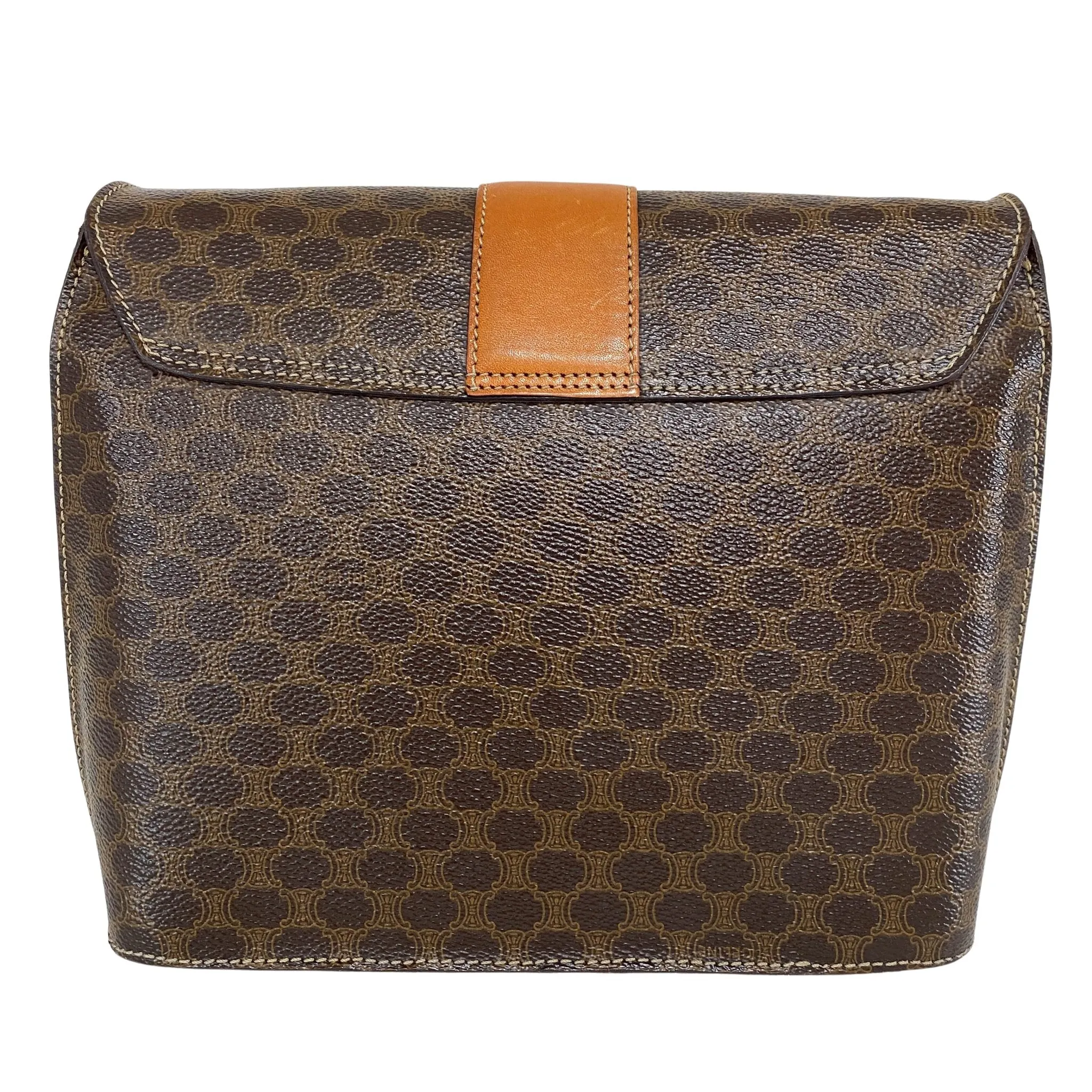 Macadam Triomphe Canvas Gold Ring Square Crossbody Bag
