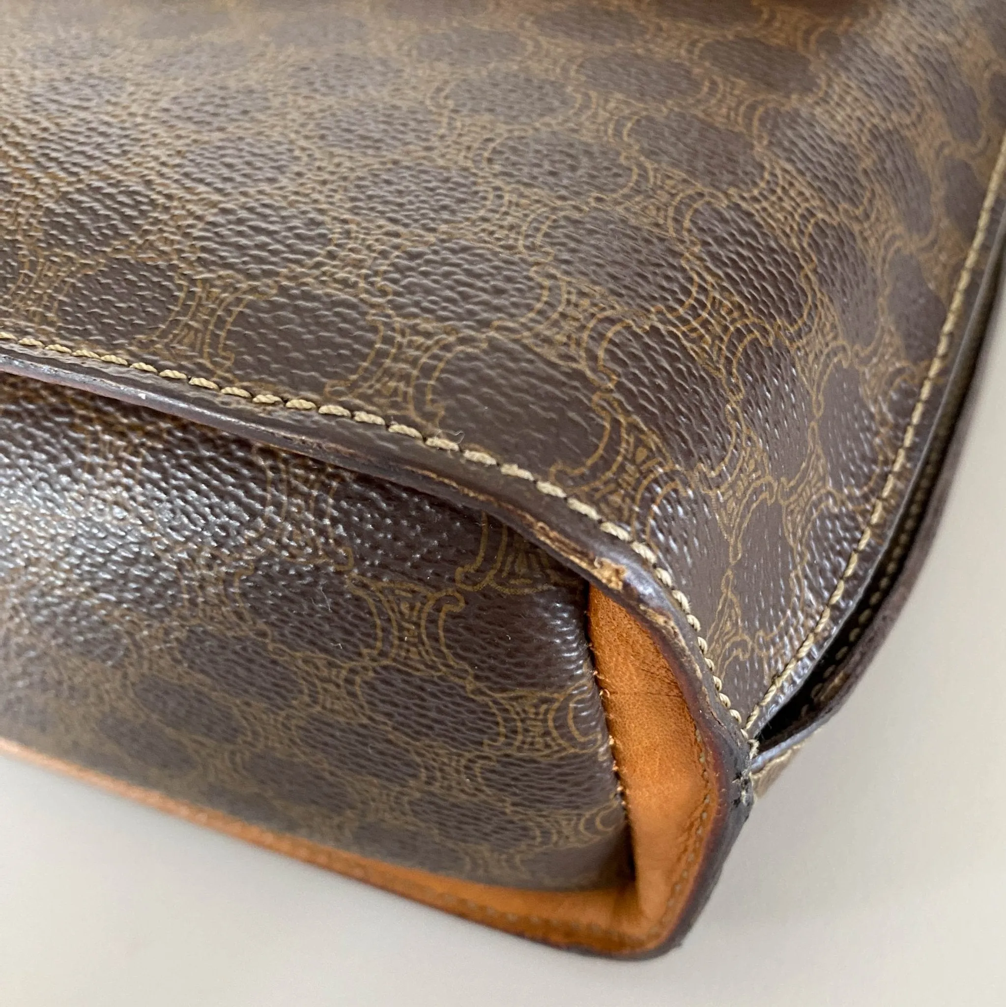 Macadam Triomphe Canvas Gold Ring Square Crossbody Bag