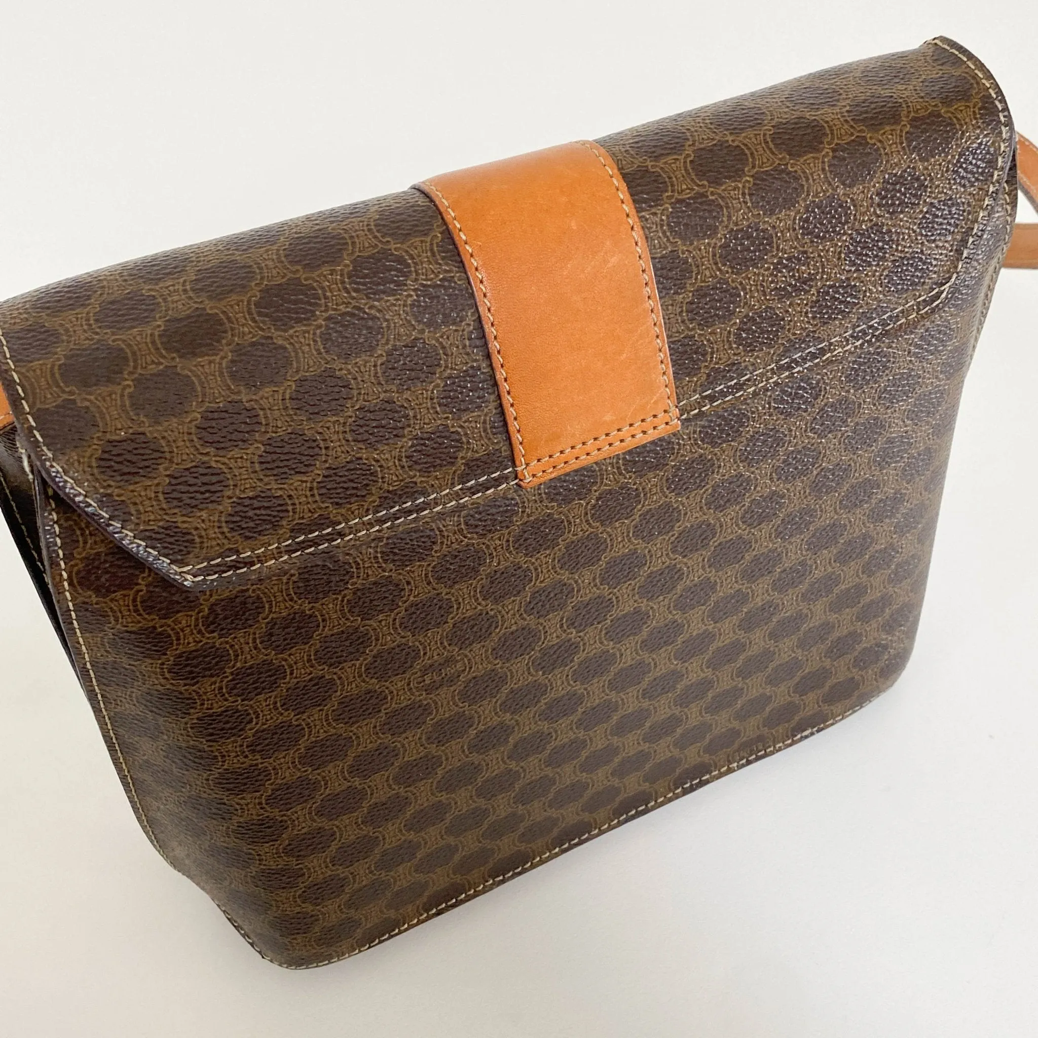 Macadam Triomphe Canvas Gold Ring Square Crossbody Bag