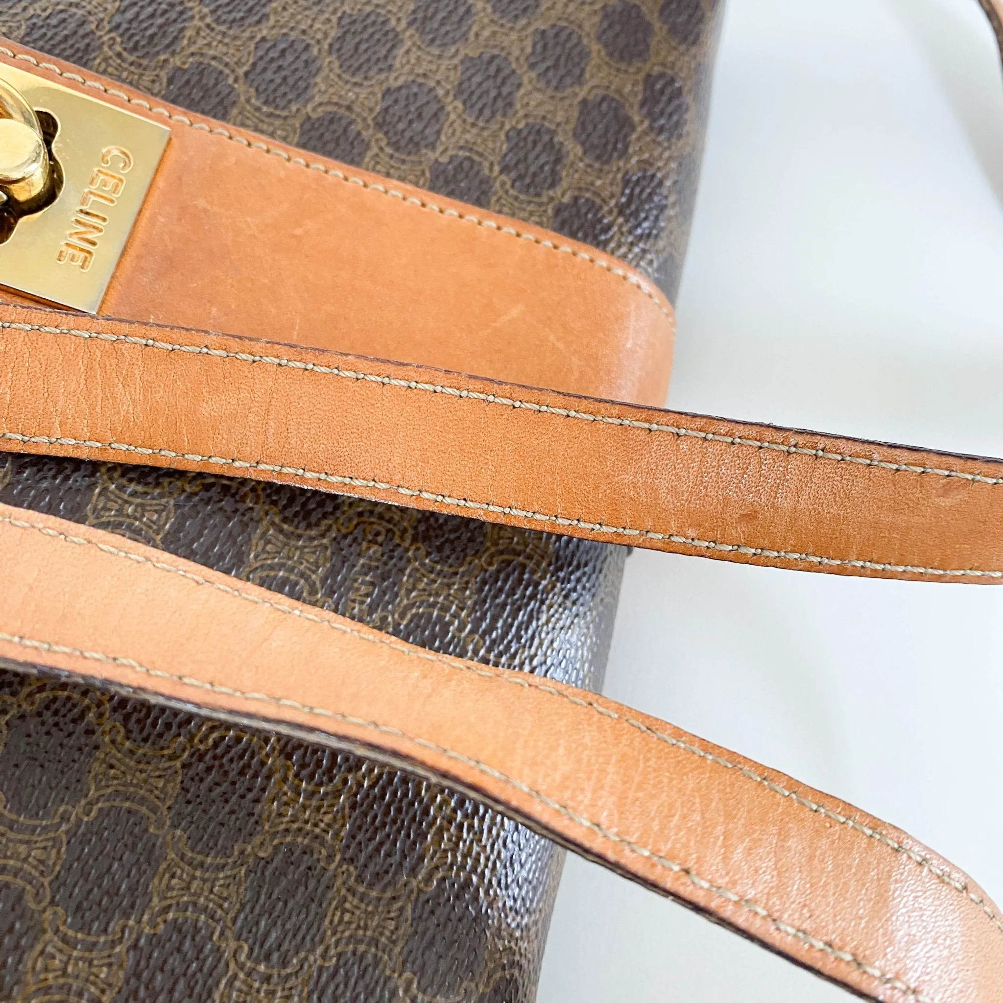 Macadam Triomphe Canvas Gold Ring Square Crossbody Bag