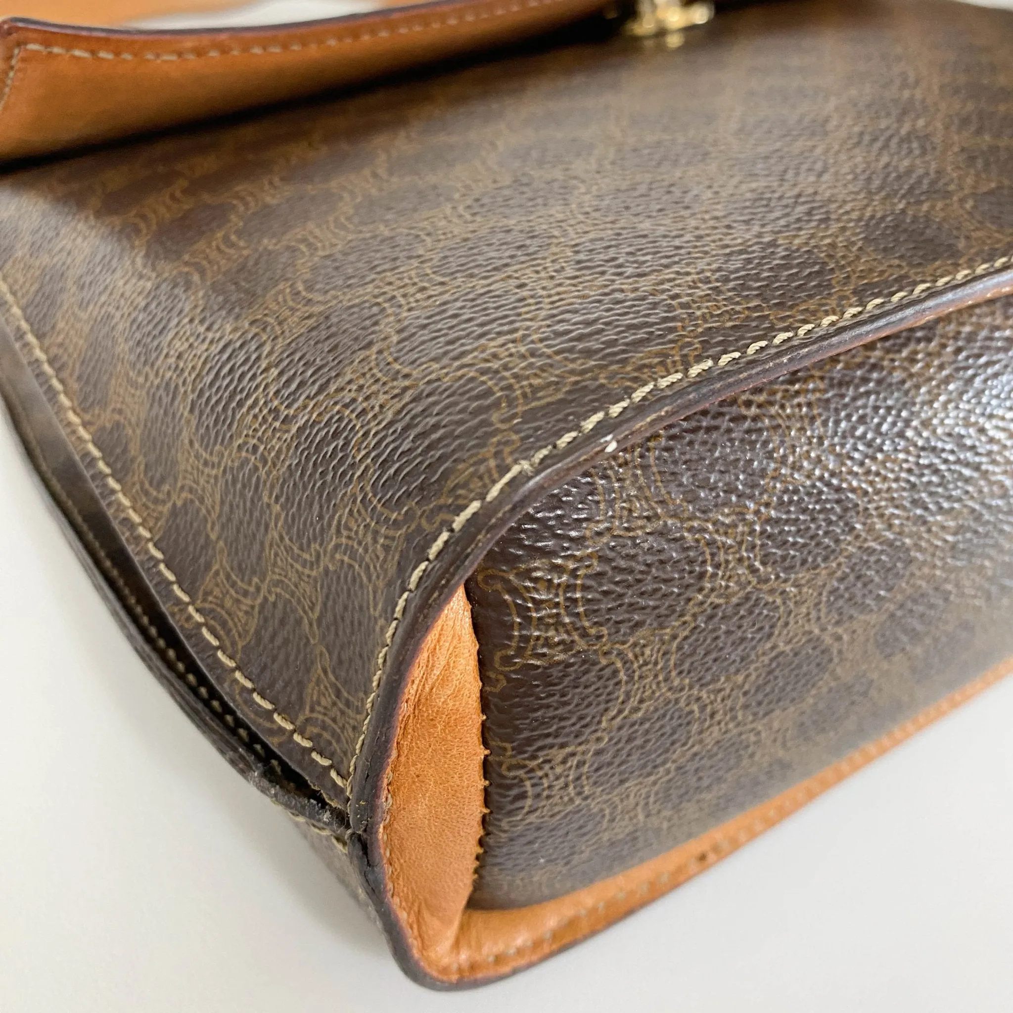 Macadam Triomphe Canvas Gold Ring Square Crossbody Bag