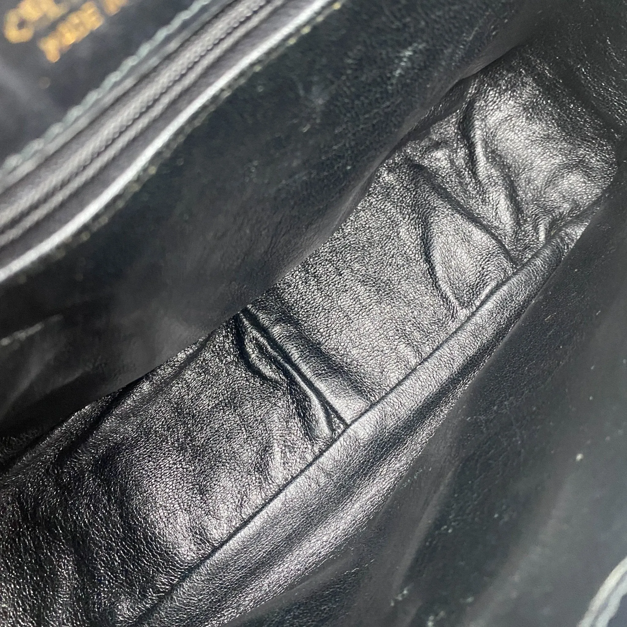 Macadam Triomphe Hardware Vintage Black Calf Leather Crossbody Bag
