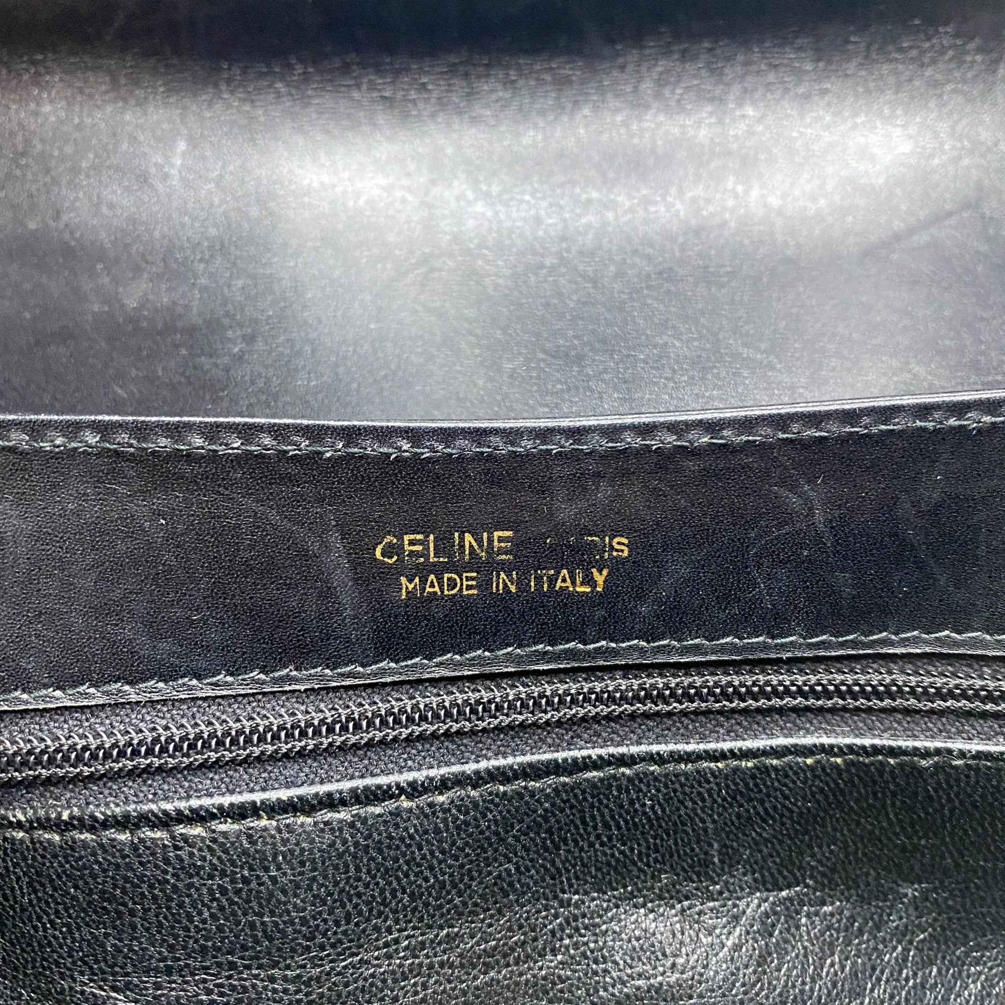 Macadam Triomphe Hardware Vintage Black Calf Leather Crossbody Bag