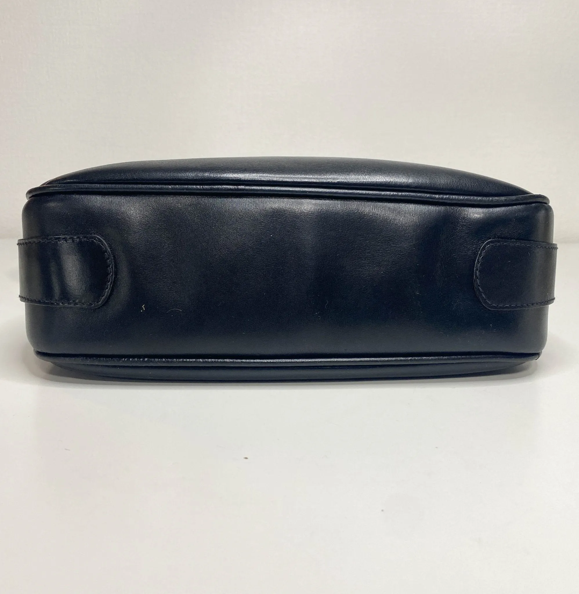 Macadam Triomphe Hardware Vintage Black Calf Leather Crossbody Bag