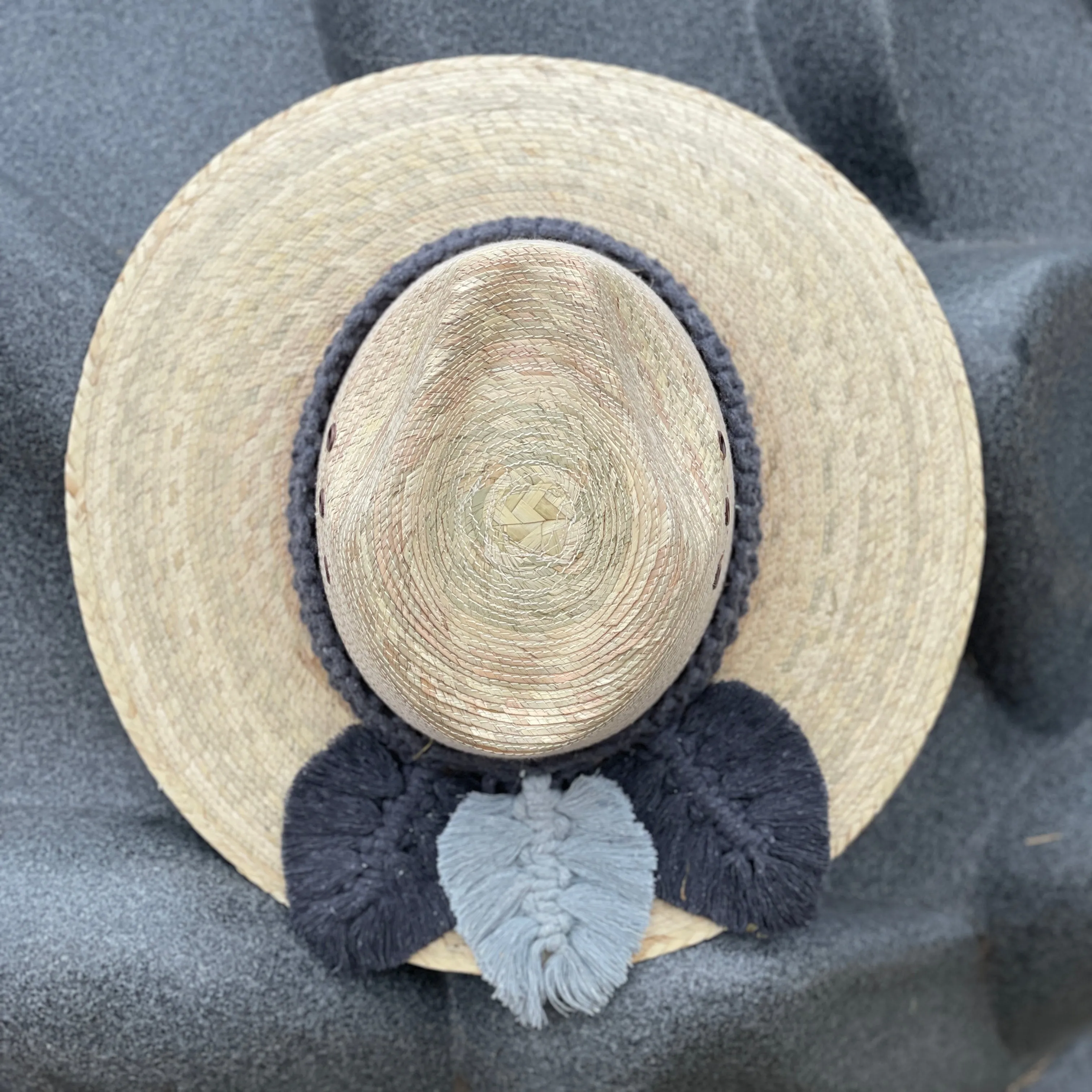 Macrame Feather Straw Hat