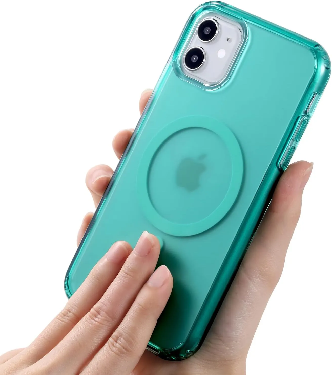 Magnetic Designed for iPhone 11 Case, [Military Grade Drop Tested] [Compatible with MagSafe] Slim Protective Translucent Matte Case for iPhone 11 Phone Case(6.1"), Matte Green