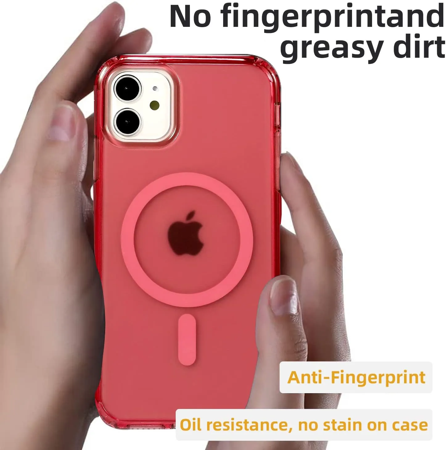 Magnetic Designed for iPhone 11 Case, [Military Grade Drop Tested] [Compatible with MagSafe] Slim Protective Translucent Matte Case for iPhone 11 Phone Case(6.1"), Matte Red