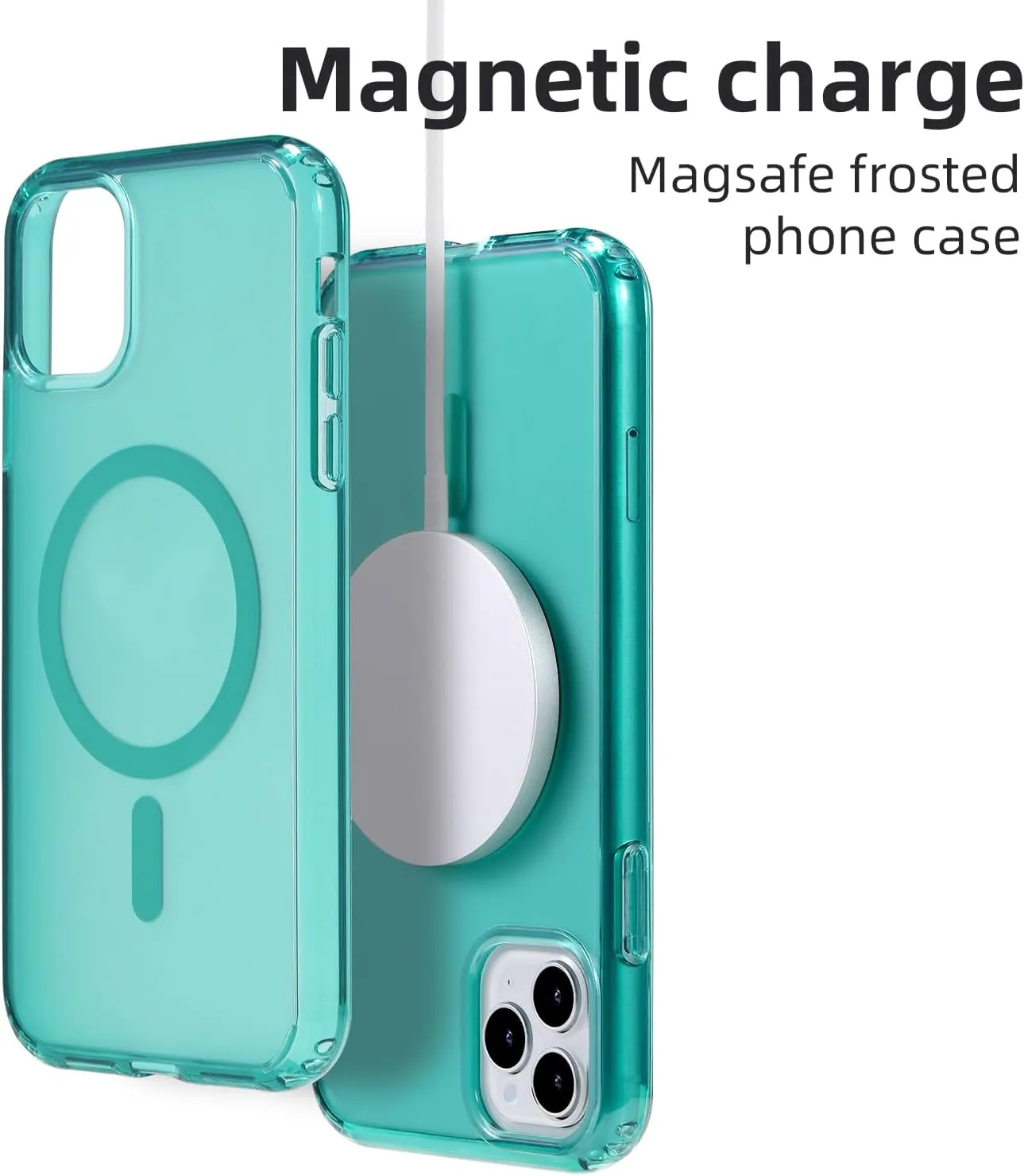 Magnetic Designed for iPhone 11 Pro Max Case, [Military Grade Drop Tested] [Compatible with MagSafe] Protective Translucent Matte Case for iPhone 11 Pro Max Phone Case(6.5"), Matte Green