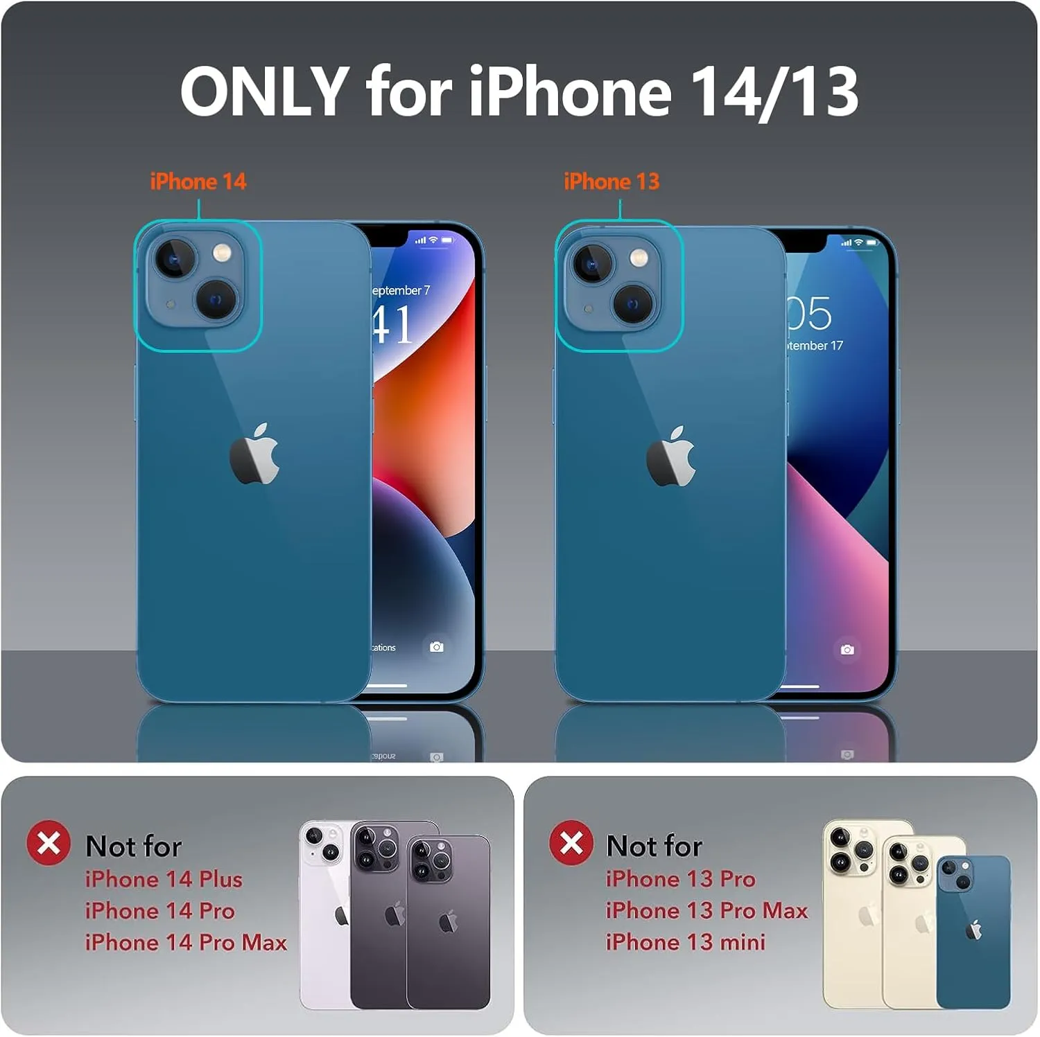 Magnetic for iPhone 14, iPhone 13 Case [Compatible with MagSafe] Translucent Matte Hard Back Soft TPU Bumper Cover Slim Women Men Shockproof Protective Phone Case for iPhone 13/14, Black