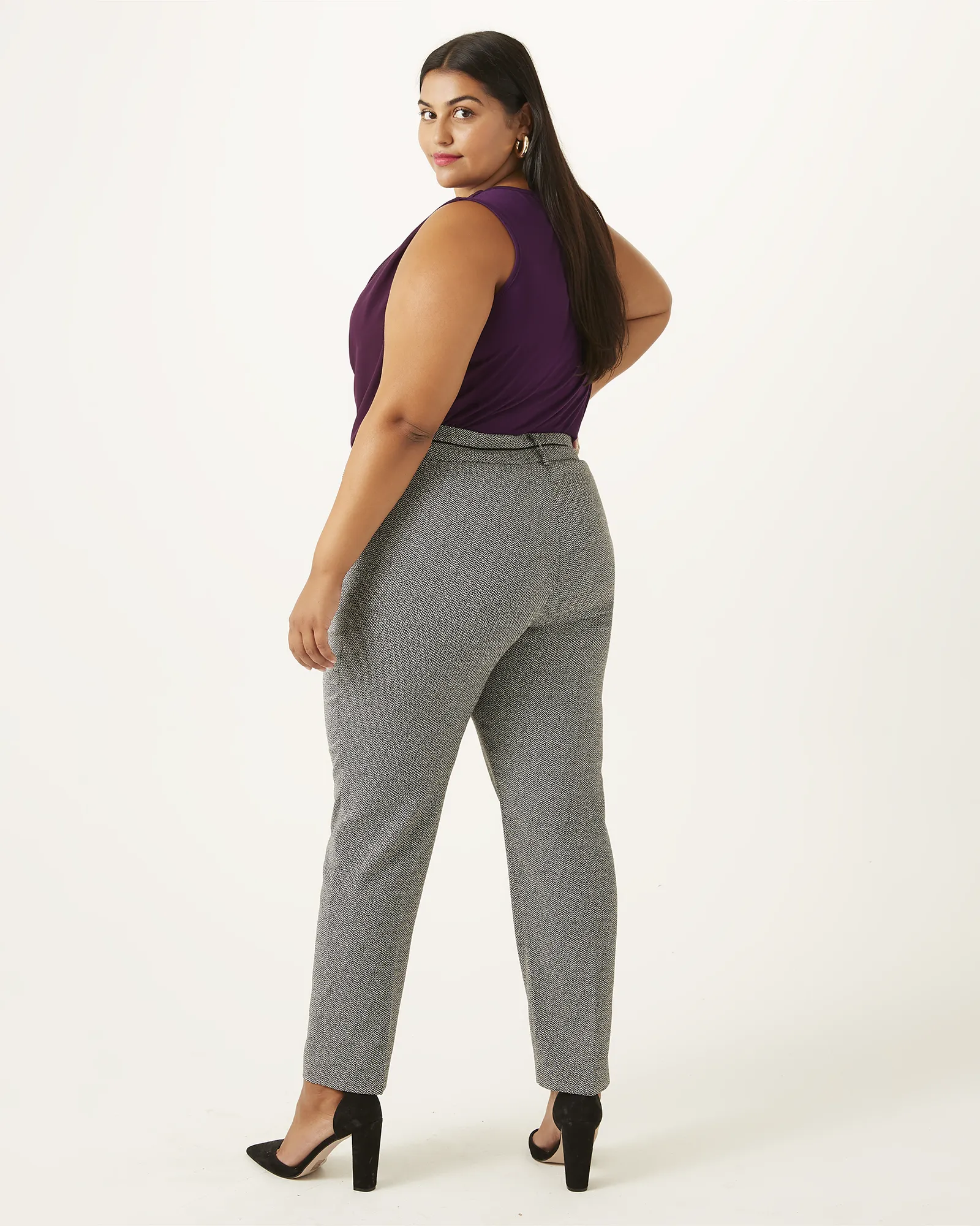 Marina Straight-Leg Trouser | Black / White