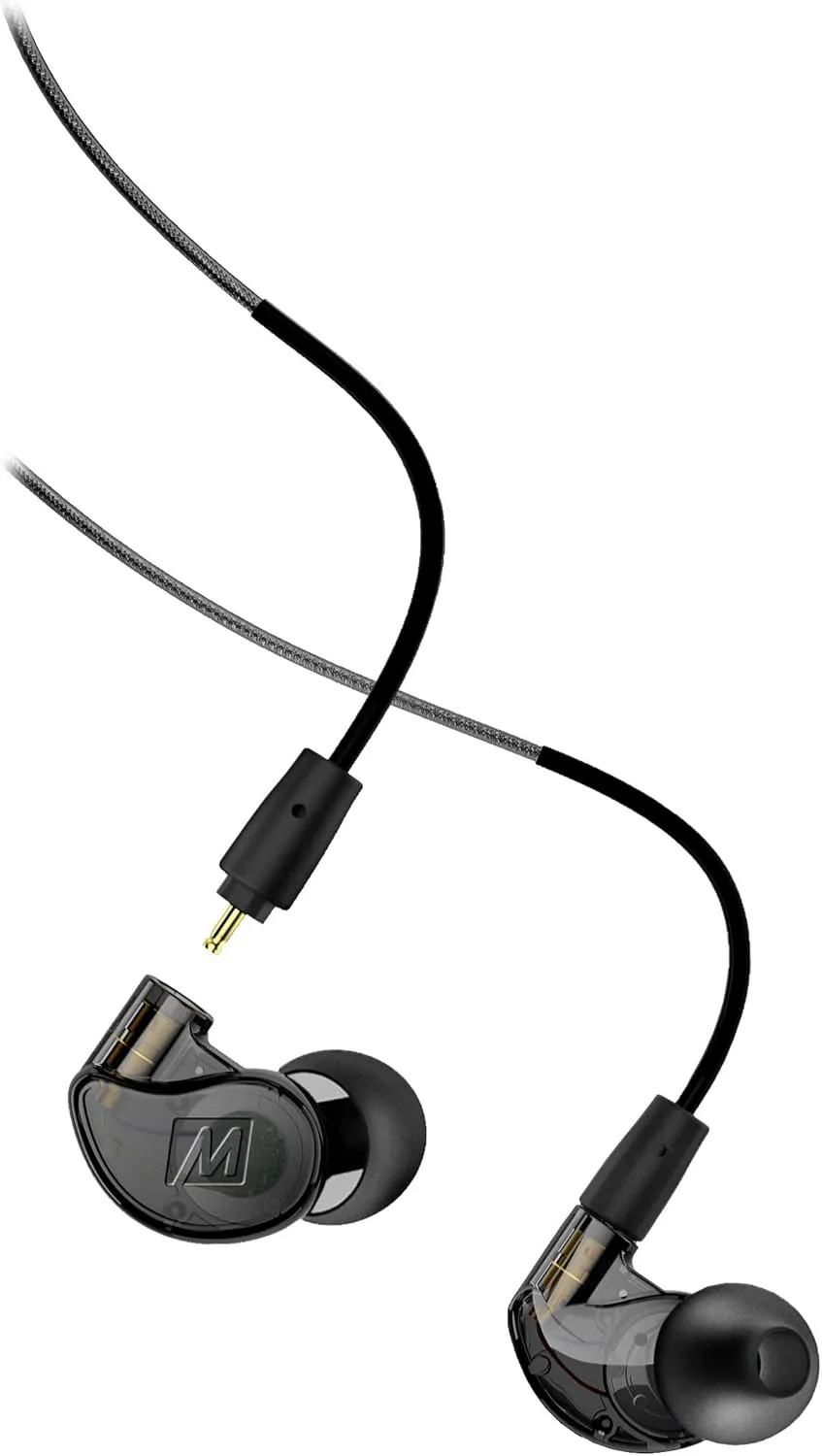 MEE audio M6 PRO In Ear Monitor Headphones for Musicians, 2nd Gen Model With Upgraded Sound, Memory Wire Earhooks & Replaceable Cables, Noise Isolating Professional Earbuds, 2 Cords Included (Black)