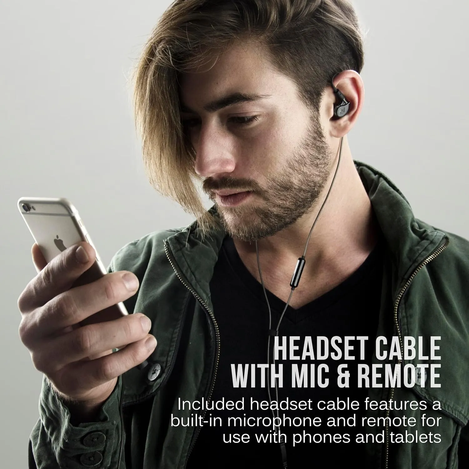 MEE audio M6 PRO In Ear Monitor Headphones for Musicians, 2nd Gen Model With Upgraded Sound, Memory Wire Earhooks & Replaceable Cables, Noise Isolating Professional Earbuds, 2 Cords Included (Black)
