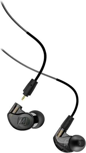 MEE audio M6 PRO In Ear Monitor Headphones for Musicians, 2nd Gen Model With Upgraded Sound, Memory Wire Earhooks & Replaceable Cables, Noise Isolating Professional Earbuds, 2 Cords Included (Black)