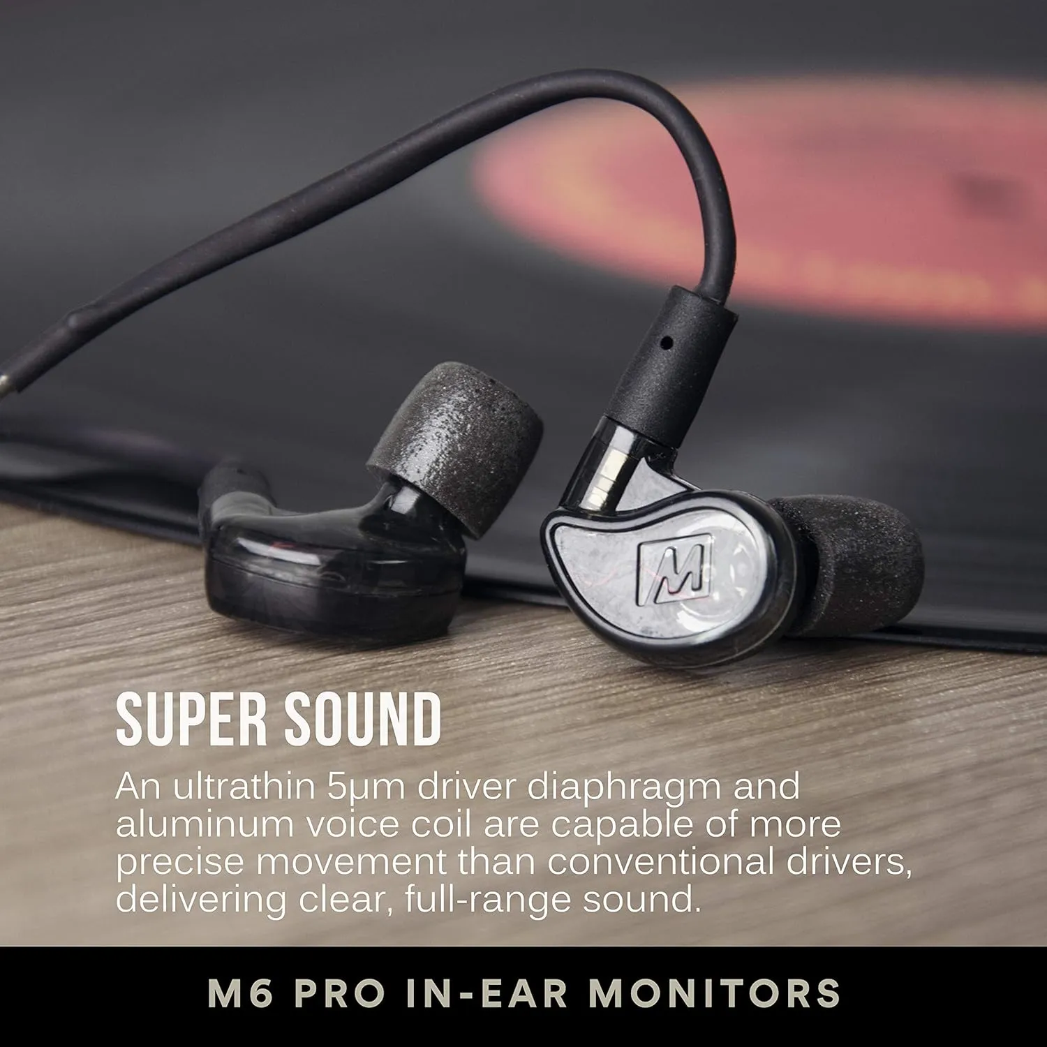 MEE audio M6 PRO Musicians' In-Ear Monitors Wired   Wireless Combo Pack: Includes Stereo Audio Cable and Bluetooth Audio Adapter (Black) (CMB-M6PROBT-BK)