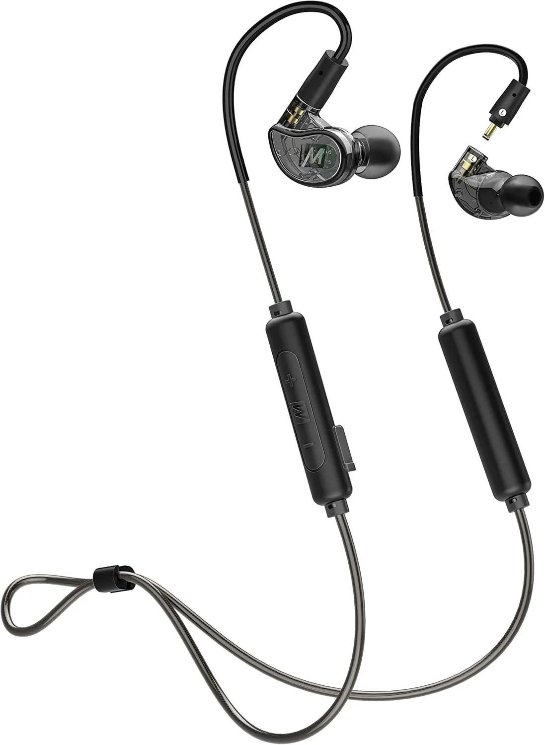 MEE audio M6 PRO Musicians' In-Ear Monitors Wired   Wireless Combo Pack: Includes Stereo Audio Cable and Bluetooth Audio Adapter (Black) (CMB-M6PROBT-BK)